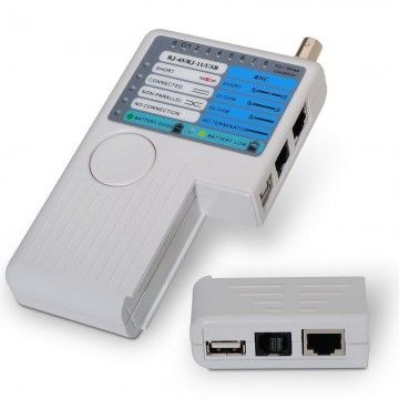 Testador Aisens A142-0313 para RJ11-RJ12-RJ45/ USB/ Coaxial AISENS - 1