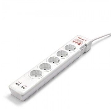 Filtro de linha Salicru SAFE 5+ com interruptor/ 5 tomadas/ 2 USB/ Branco SALICRU - 1