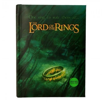 Cuaderno A5 One Ring To Rule Them All El Señor de los Anillos con luz SD TOYS - 1
