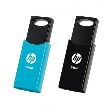 Pen Drive HP Twin 2x 64Gb Usb 2.0 Preto e Azul HP - 1