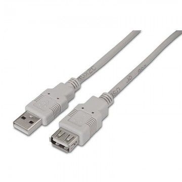 Cabo de extensão USB 2.0 Aisens A101-0012/ USB macho - USB fêmea/ 1 m/ bege AISENS - 1