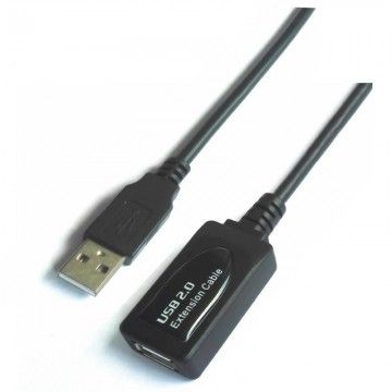 Cabo de extensão USB 2.0 Aisens A101-0018/ USB macho - USB fêmea/ 5 m/ preto AISENS - 1