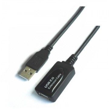 Cabo de extensão USB 2.0 Aisens A101-0019/ USB macho - USB fêmea/ 10 m/ preto AISENS - 1