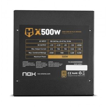 NOX - Fonte de Alimentação NXHUMMERX500WBZ NOX - 3