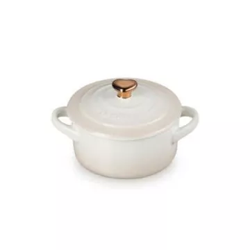 LE CREUSET - Mini Cocotte 10cm Merengue, c/ Pomo Dourado 81901107160303 LE CREUSET - 1