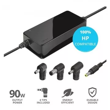 Carregador de laptop Trust MAXO para HP/ 90 W/ Automático/ 4 Conectores/ Tensão 18-20 V TRUST - 1