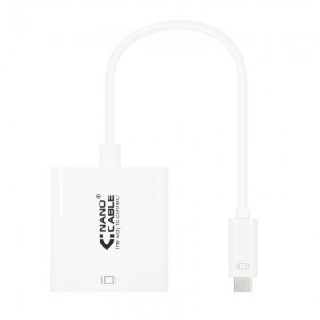 Nanocable 10.16.4103/ USB Type-C Macho - DVI-D (24+1) Cabo Conversor Fêmea/ 15cm/ Branco NANO CABLE - 1