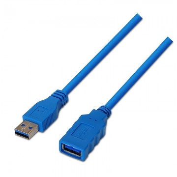 Cabo de extensão USB 3.0 Aisens A105-0046/ USB macho - USB fêmea/ 2 m/ azul AISENS - 1