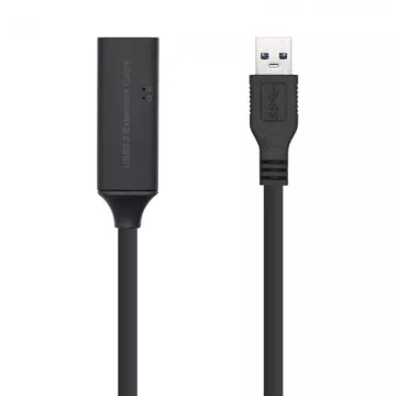 Cabo de Extensão USB 3.0 com Amplificador Aisens A105-0408/ USB Macho - USB Fêmea/ 10m/ Preto AISENS - 1