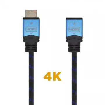 Cabo de Extensão HDMI Aisens A120-0452/ HDMI Macho - HDMI Fêmea/ 1m/ Preto/ Azul AISENS - 1