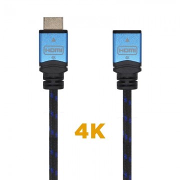 Cabo de Extensão HDMI Aisens A120-0453/ HDMI Macho - HDMI Fêmea/ 2m/ Preto/ Azul AISENS - 1