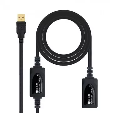 Cabo de Extensão USB 2.0 Nanocabo 10.01.0212/ USB Macho - USB Fêmea/ 10m/ Preto NANO CABLE - 1