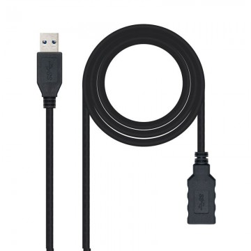 Cabo de Extensão USB 3.0 Nanocabo 10.01.0902-BK/ USB Macho - USB Fêmea/ 2m/ Preto NANO CABLE - 1
