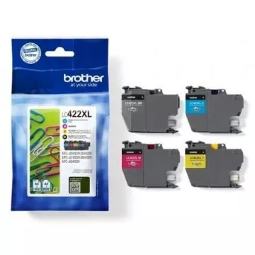 Tinteiro Original Multipack Brother LC-422XL Alta Capacidade Azul Magenta  Amarelo Preto BROTHER - 1