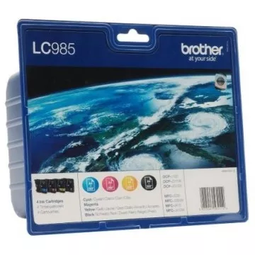 Tinteiro Original Multipack Brother LC- 985 Azul Magenta Amarelo Preto BROTHER - 1