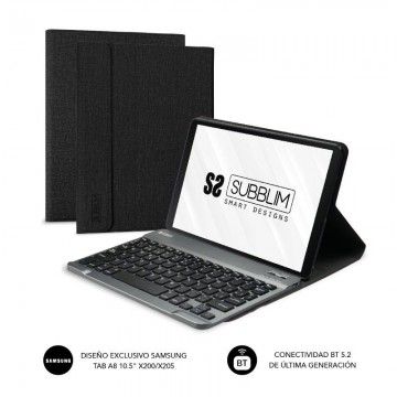 Capa com  Teclado Subblim KeyTab Pro BT para Tablets Samsung Galaxy A8 X200 205  Preto - Teclado ES Subblim - 1