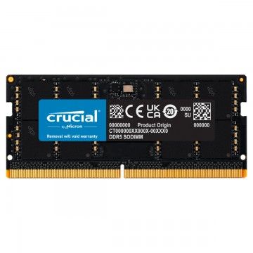 Memória So-Dimm DDR5 8Gb Crucial 4800Mhz CL40 1.1V CRUCIAL - 1