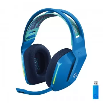 Auscultadores Gaming Sem Fios Logitech com Microfone G733 Azul LOGITECH - 1