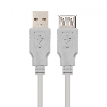 Cabo de Extensão USB 2.0 Nanocabo 10.01.203/ USB Macho - USB Fêmea/ 1,8m/ Bege NANO CABLE - 1