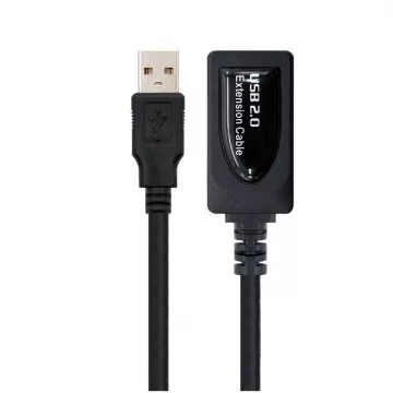 Cabo de Extensão USB 2.0 Nanocabo 10.01.0211/ USB Macho - USB Fêmea/ 5m/ Preto NANO CABLE - 1