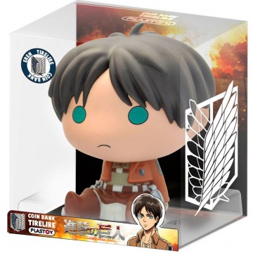 Caixa de dinheiro Eren Chibi Attack on Titan 16cm PLASTOY - 1