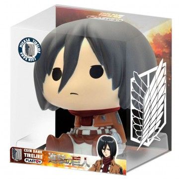 Mikasa Chibi Attack on Titan mealheiro 16cm PLASTOY - 1