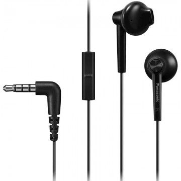 Fones de ouvido intra-auriculares Panasonic RP-TCM55/com microfone/conector 3.5/preto PANASONIC - 1