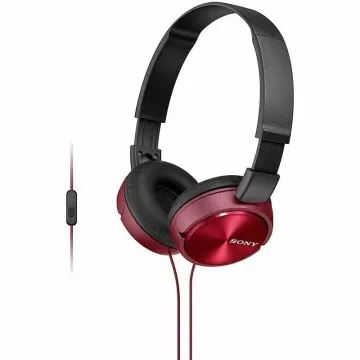 Fones de ouvido Sony MDRZX310APR/ com microfone/ Jack 3.5/ Vermelho SONY - 1