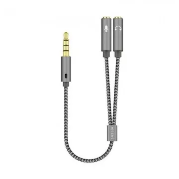 Adaptador Aisens A128-0415/ Jack 3.5 Macho - 2x Jack 3.5 Fêmea/ 25cm/ Cinza AISENS - 1