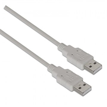 Cabo USB 2.0 Aisens A101-0021/ USB Macho - USB Macho/ 1m/ Bege AISENS - 1