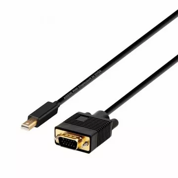 Adaptador Mini Displayport Aisens A125-0362/ Mini DP Macho - VGA Macho/ 2m/ Preto AISENS - 1