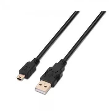 Cabo USB 2.0 Aisens A101-0023/ USB Macho - USB Mini Macho/ 0,5 m/ Preto AISENS - 1