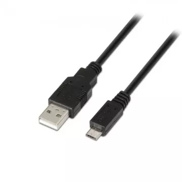 Cabo USB 2.0 Aisens A101-0029/ USB Macho - MicroUSB Macho/ 3m/ Preto AISENS - 1