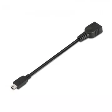 Cabo USB 2.0 Aisens A101-0033/ USB Mini Macho - USB Fêmea/ 15cm/ Preto AISENS - 1