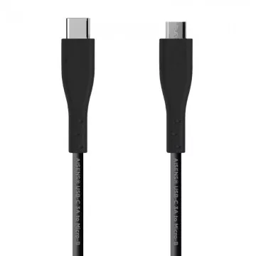 Cabo USB 2.0 Aisens A107-0349/ USB Type-C Macho - MicroUSB Macho/ 1m/ Preto AISENS - 1