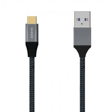Cabo USB 3.1 Aisens A107-0631/ USB Type-C Macho - USB Macho/ 1m/ Cinza AISENS - 1