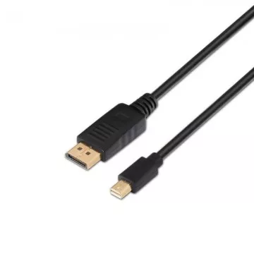 Cabo Mini Displayport Aisens A124-0131/ Displayport Macho - Mini Displayport Macho/ 2m/ Preto AISENS - 1