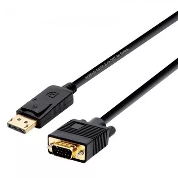 Cabo Displayport Aisens A125-0365/ Displayport Macho - VGA Macho/ 2m/ Preto AISENS - 1