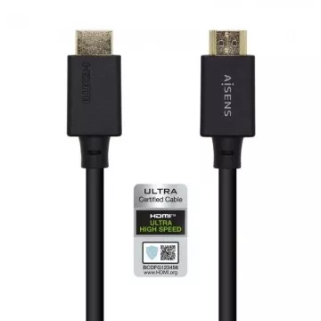 Cabo HDMI 2.1 8K Aisens A150-0420/ HDMI Macho - HDMI Macho/ 0,5m/ Certificado/ Preto AISENS - 1