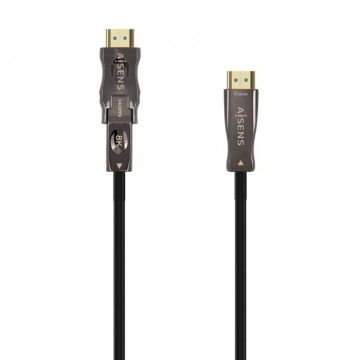 Cabo HDMI 2.1 AOC 8K Destacável Aisens A153-0645/ HDMI Macho / D Macho - HDMI Macho/ 20m/ Preto AISENS - 1