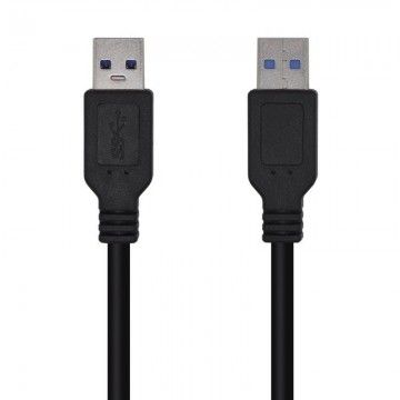 Cabo USB 3.0 Aisens A105-0446/ USB Macho - USB Macho/ 1m/ Preto AISENS - 1