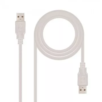 Cabo USB 2.0 Nanocabo 10.01.0302/ USB Macho - USB Macho/ 1m/ Bege NANO CABLE - 1