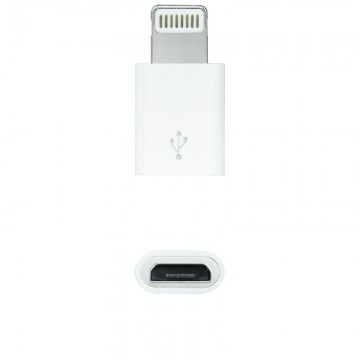 Adaptador Nanocabo Micro USB 2.0 Lightning 10.10.4100/ Micro USB Fêmea - Lightning Macho/ Branco NANO CABLE - 1