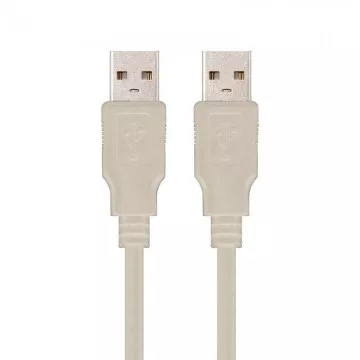 Cabo USB 2.0 Nanocabo 10.01.0303/ USB Macho - USB Macho/ 2m/ Bege NANO CABLE - 1