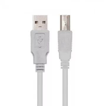 Cabo de Impressora USB 2.0 Nanocabo 10.01.0102/ USB Macho - USB Macho/ 1m/ Bege NANO CABLE - 1