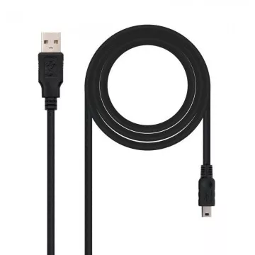 Cabo USB 2.0 Nanocabo 10.01.0400/ USB Macho - MiniUSB Macho/ 0,5m/ Preto NANO CABLE - 1