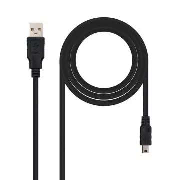 Cabo USB 2.0 Nanocabo 10.01.0401/ USB Macho - MiniUSB Macho/ 1m/ Preto NANO CABLE - 1