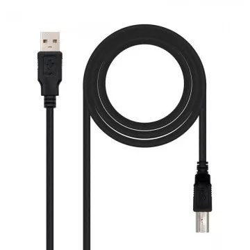 Cabo USB 2.0 Impressora Nanocabo 10.01.0104-BK/ USB Macho - USB Macho/ 3m/ Preto NANO CABLE - 1