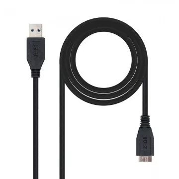 Cabo USB 3.0 Nanocabo 10.01.1101-BK/ USB Macho - MicroUSB Macho/ 1m/ Preto NANO CABLE - 1