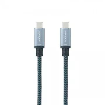 Cabo USB 3.1 Nanocabo 10.01.4101-COMB/ USB Type-C Macho - USB Type-C Macho/ 1m/ Cinza e Preto NANO CABLE - 1